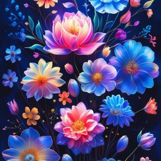 AI生成花卉圖